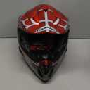 DOT Youth Dirt Bike Helmet for Boys & Girls Ages 5-14, Four Wheeler, Motocross, BMX, MX, UTV, Snowmobile, Go Kart, Racing, Skateboard, Baseball (Medium, Red Cobweb)