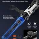 Hydraulic Copper pipe Crimping tool with 1/2 inch,3/4 inch and 1 inch Jaw Copper Pipe Propress Crimpers Pressing Pliers,Copper Tube Fittings pipe Crimpers for Narrow Space and Tee Fittings