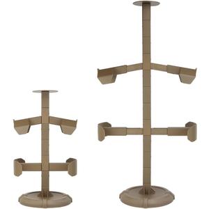 Tactical Gear Stand Helmet Display Holder Store Tree Rack Organizer Adjustable for Military Training Vest Armor Breastplate Body Armor (Tan)