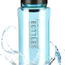 Half Gallon/64oz Water Bottle With Handle, 2L Leak proof BPA Free Fitness Sports Water Jug, Ensure You Drink Enough Water Daily for Gym and Outdoor Sports(Blue)