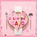 3 x 100Pcs Galentine's Day Napkins Pink Heart Shape Galentine's Decorations Girls Ladies Galentines Day Party Decorations for Valentines Celebrations Events and Party Decor Ideas, 6.3 In