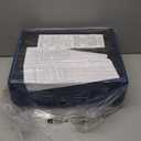 LUE BONA Small Foot Stool, Velvet Fabric Footrest Ottoman Stool with Non-Skid Plastic Legs, Rectangle Footstool Step for Couch, Desk, Office, Living Room, Navy