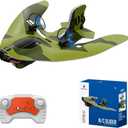 Mini RC Plane for Beginners, Kids and Adults, 2.4GHz 2CH Remote Control Airplane with Led Lights, Shark Design Foam RC Airplanes with 6-axis Gyro Stabilize, Flying for Indoor and Outdoor