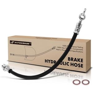 A-Premium Front Driver or Passenger Brake Hydraulic Hose Compatible with Select Lexus Models - GS200t 2016-2017, GS350 2013-2017, GS450h 2013-2016, RC200t 2017, RC350 2015-2017 - Replace# 9094702G56