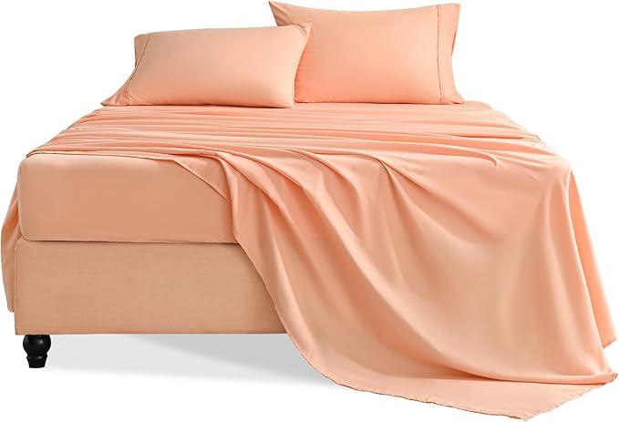 Twin Bed Sheet, Peach