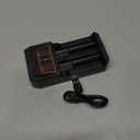 3.7 USB Battery Charge, 2 Bay LCD Display Smart Universal USB Battery Chargers for Flashlights, Headlamps, Doorbells, RC Cars, Outdoor Garden Lights, etc