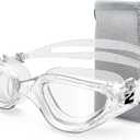 ZIONOR Swim Goggles, G1 SE Swimming Goggles Anti-Fog for Adult Men Women (A1-clear Lens Clear Frame)