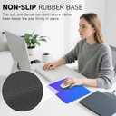 2 x Premium Mouse Pad with Stitched Edges  10.2 x 8.3 in | Smooth, Washable Mat with Non-Slip Base | Personalized Cute MousePads for Laptop, Computer, Office, Home (Blue-Purple Gradient)
