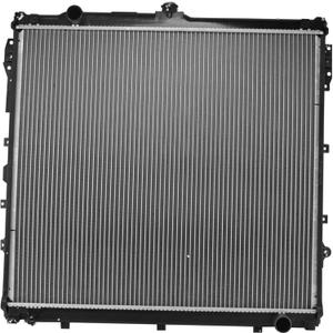 TRQ Radiator 1 Row Aluminum Core Compatible with 2007-2014 Toyota Tundra 5.7L 2010-2014 Tundra 4.6L 2015-2019 Tundra 2008-2009 Sequoia 5.7L 2010-2020 Sequoia