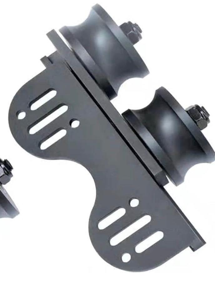Sliding Library Ladder Black Track Kit,Stand Up Tensible Rolling Hardware,Floor Wheel with Brake, 1 Pack
