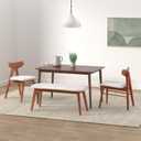 Zinus Jen 47 Inch Wood Dining Table/Solid Wood Kitchen Table/Easy Assembly, Espresso