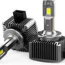 D1S D1R D1C LED Bulbs 110W 30000Lm Super Bright 6500K Cool White Built-in Fan and 2 Thermally Conductive Copper Tubes Plug and Play Fog Lamp 2pcs