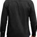 Lion Nardo Flannel Shirt for Men Long Sleeve Mens Dress Shirts Cotton Casual Button Down Shirt Big Work Shacket Jackets (Black)