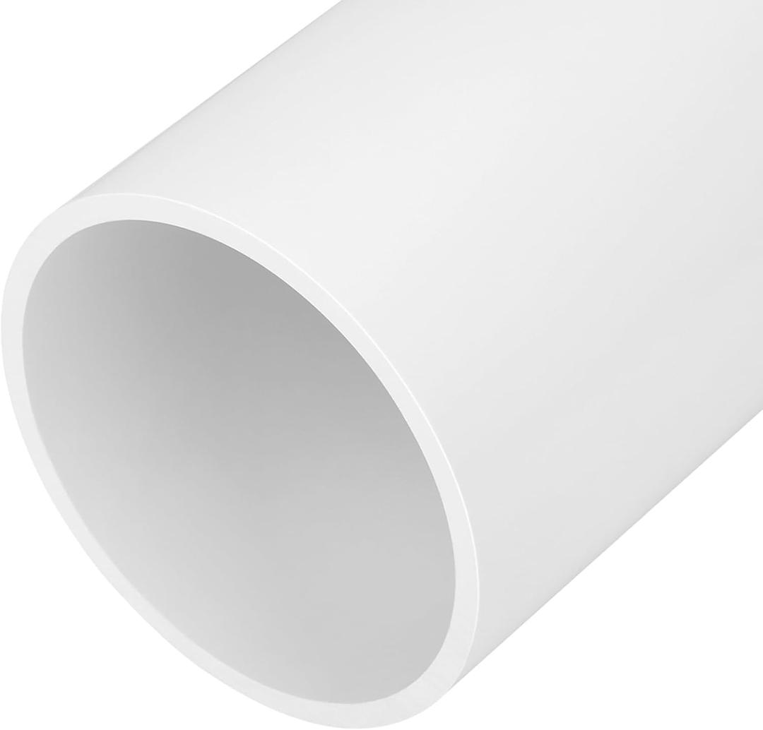6 Inch PVC Pipe 17" Long White Sch40 Industrial PVC Pipes for Home DIY, Greenhouse, Garden, Farm, Workshop, Furniture Grade(6" x 17"L)