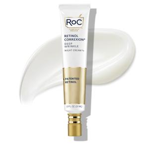 RoC Retinol Correxion Night Cream for Deep Wrinkles, Anti Aging Skincare Treatment Women and Men, 1.0 oz 