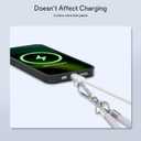 2 x Phone Wrist Strap - Universal Multi-functional Polyester Woven Wristband For Mobile Phones, with Two Tether Tabs and One Leather Buckles (Light grey)