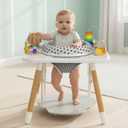 Kizfarm 3-Stage Baby Activity Center, Montessori-Inspired Design, 7 Interactive Toys with Teether, Exersaucer&Toddler Table, Shower Gift, 3 6 12 Month Old Baby Essential, Toy for Baby Infant Toddler