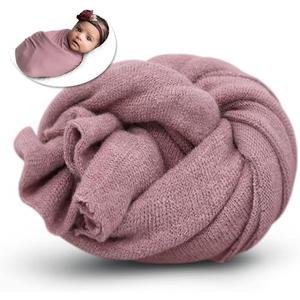 Newborn Posing Wrap Newborn Photography Props Soft Stretch Knit Blanket Handmade Wrap for Baby Boys Girls Photoshoot