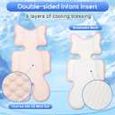 Baby Car Seat Cooling Pad, Mink Dot Carseat Cooler Mat for Girls Boys, Stroller Pad with 3D Breathable Mesh, Multifunctional Infant Insert Liner for Summer