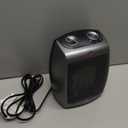 Lasko Portable Indoor Electric Ceramic Space Heater with TipOver Safety Switch, Overheat Protection and Thermostat, 2 Speeds, Safe for Home, 9.2 Inches, Dark Gray, 1500W, 754201