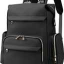Large Capacity Diaper Bag Backpack with Changing Pad, Waterproof Baby Travel Backpack for Parents-Black