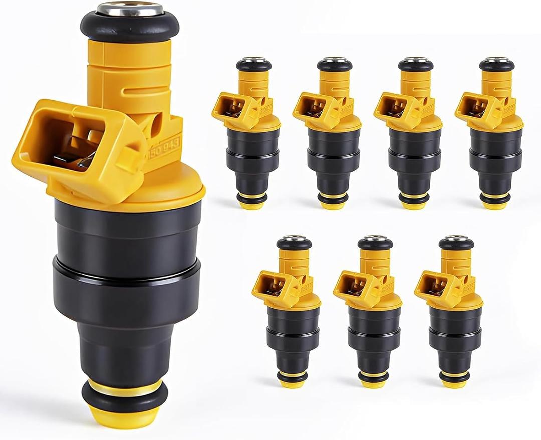 Fuel Injectors Set of 8 - Compatible with Ford Lincoln Mercury Vehicles E150 E250 E350 F150 F250 F350, Mustang|4.6L|5.0L|5.4L|5.8L - Fuel Injector Replace 280150943, 0280150939, 0280150909