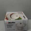 Mueller Cast Iron Dutch Oven Pot with Lid, 6 Quart Enameled, Dual Handles, Stainless Steel Knob, Stew Pot, Induction Pot - For Braising, Roasting, Baking, Cast Iron Bread Pan with Lid, White