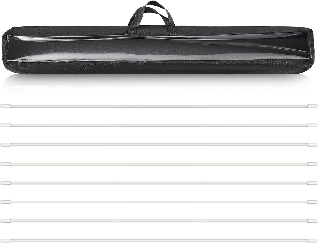 Jetec 8 Pcs 35.4 Inch Sports Outdoor Flags Outdoors for Praise Worship and Praise Dance Flags Flexible Flag Poles 1/8 in Thick