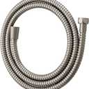 OFFO Shower Hose, Brushed Nickel Kink Free Stainless Steel Shower Hose Attachment Electroplating Handheld Shower Head Hose Flex Hoses Extension with Brass Insert & Nut for Pet Bathing Cleaning 60 in