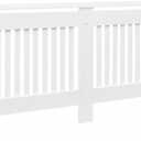 vidaXL Radiator Cover, Radiator Guard for Home Office, Heater Cover for Living Room Decorative, Heating Cabinet Protective Cover, White MDF