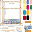 Lemonfilter Weaving Loom for Kids, 9" x 11" DIY Hand-Knitting Wooden Tapestry Weaving Loom Kit, Large Weave Frame for Adult and Beginners Handcraft Gift for Birthday Christmas