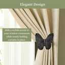 Butterfly Curtain Holdbacks Rustic Metal Set of 2 Decorative Wall Mounted Tiebacks for Drapes, Elegant Window Treatment Hardware for Living Room, Bedroom & Office Unisex Home Dcor