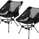 MOON LENCE Portable Camping Chair Backpacking Chair - The 4th Generation Ultralight Folding Chair - Compact, Lightweight Foldable Chairs for Hiking Mountaineering, Beach, 2 Pack