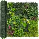 Artificial Plant Wall Boxwood Roll: 48"x120" UV Resistant Green Leaves Faux for Interior Backdrop,Garden and Indoor Outdoor Wall&Fence Covering Privacy, Party Wall Fence Decor