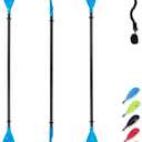 OCEANBROAD Adjustable Kayak Paddle 86in/220cm to 94in/240cm Kayaking Boating Canoeing Oar with Paddle Leash 1 Paddle