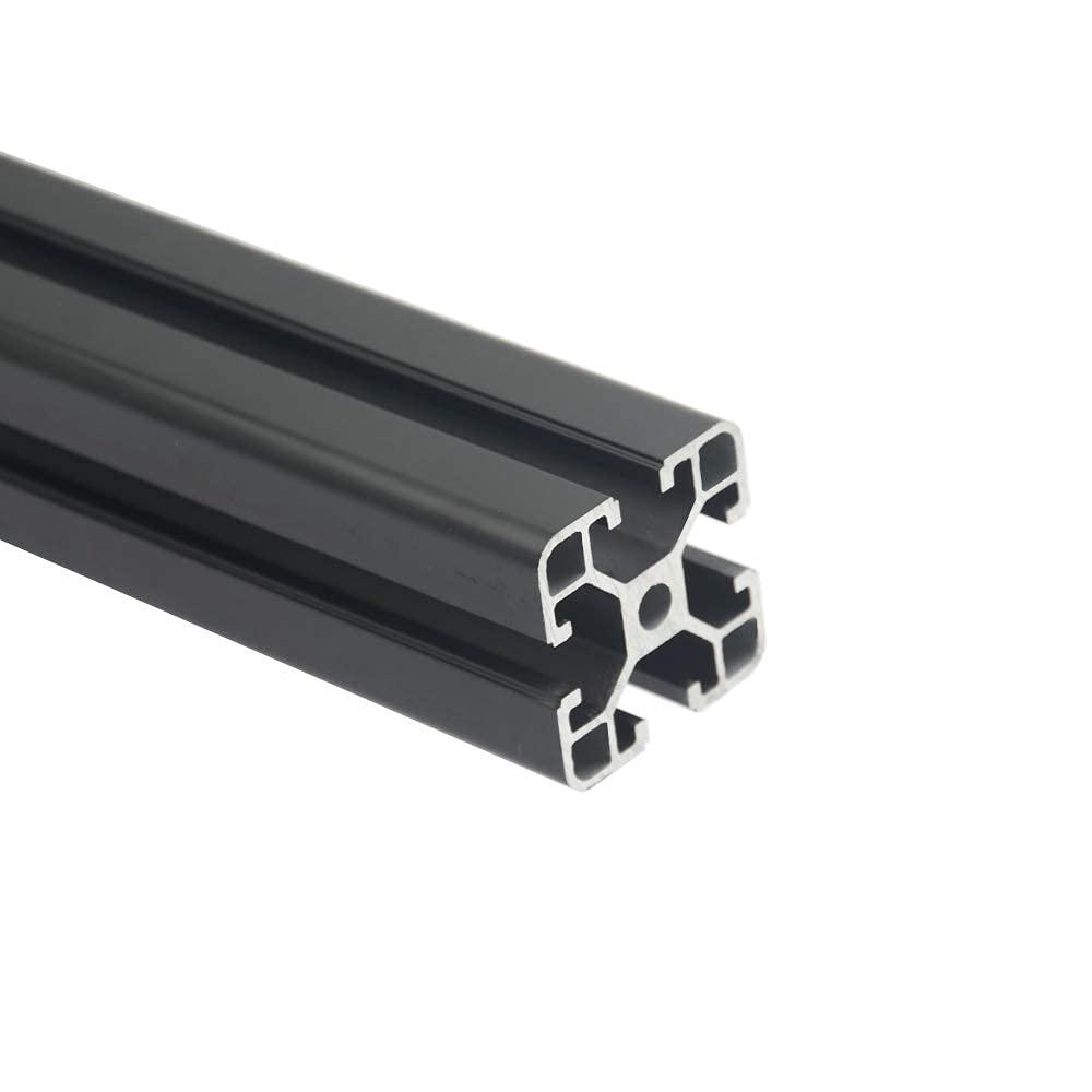 Iverntech 2pcs 1000mm 4040 T Slot Black Aluminum Extrusion 39.37 inches Aluminum Profile European Standard Anodized Linear Rail for DIY 3D Printer and CNC Machines