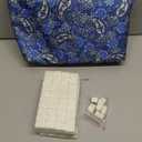 Jongyance American Mahjong Set with Blue Carrying Bag, 166 White Tiles, 4 All-in-One Rack/Pushers, Mahjong Tiles Set (Ma Jong, Mah-Jongg, Majiang)