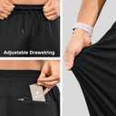 Mens Sweatpants with Zipper Pockets Joggers for Men Workout Athletic Gym Track Fitness Clothing Gifts (Black, M)