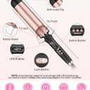YEEGOR 2 inch Extra Large Curling Iron,Long Barrel Culing Wannd,100-240V Dual Voltage Hair Curler for Big Wave Curls, 12 Temps