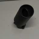 Stainless Steel Car Exhaust Tip, 2.5" Inlet 3.3" Outlet Adjustable Chrome-Plated Finish Exhaust Tailpipe, Car Exhaust Pipe Modification Tail Throat Tail Pipe, Fit for Most Cars (Bending, Black)