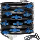 65 Feet Multi Outlet Extension Cord 12 Gauge,13 Nema 5-15R Evenly Spaced Outlets with Blue Indicators.Male Plug to Female Connector,Erboelec,ETL Listed