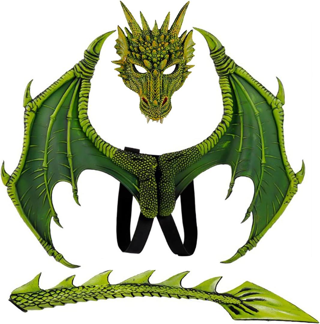 Kids Dragon Wings Costume Dinosaur Tail Mask Set Cosplay costume