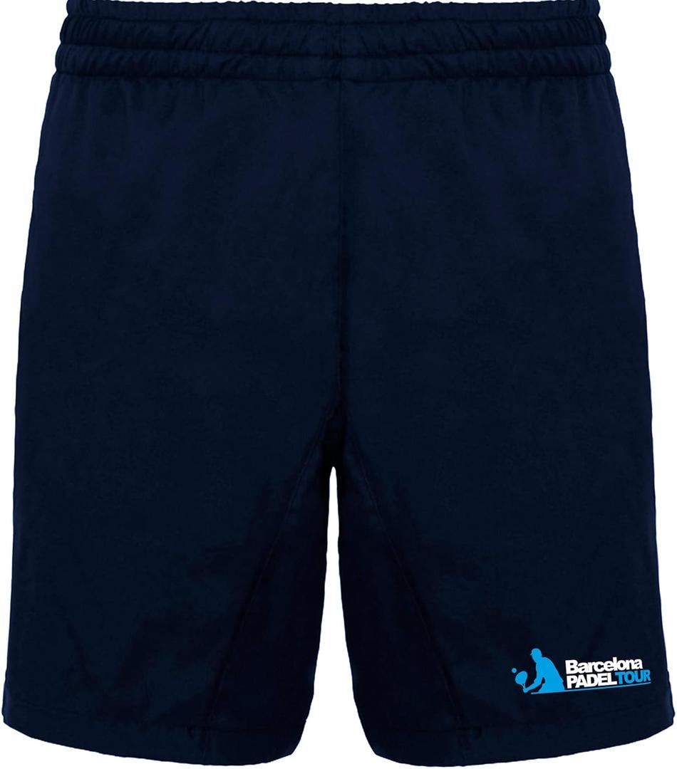 Barcelona Padel Tour | Shorts with Pockets for Men | Short in Breathable Fabric with Padel Print | Sportswear (Blue, XXL)