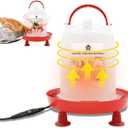 3L Chicken Waterer Heated for Winter Chicken Water Heater with Adjustable Leg Support 35W BPA-Free Heated Poultry Waterer Heavy Duty All in One Heated Waterer for Chicken Coop