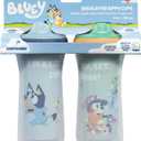 The First Years Bluey Insulated Sippy Cups - Dishwasher Safe Spill Proof Toddler Cups - Ages 12 Months and Up - 9 Ounces - 2 Count