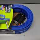 KETIEE Flex Tracks 16Ft for Kids: Flexible Race Car Ramp Track with 4 Small Racecars and 8 Suction Cups Compatible with Diecast 1/64th Cars, Rolls Up Portable Racetrack for Ages 3 & Up (Blue)