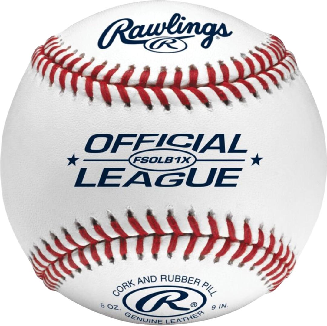 Rawlings | FLAT SEAM Official League Baseballs | FSOLB1X | Recreational Use Practice | 4 Count 