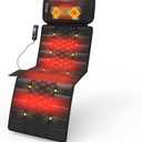 Massage Mat, Detachable Neck Massager, Full Body Vibration Heating, Massage Pad with 10 Vibrating Motors and 9 Speed Settings for Home Office Use, Gift for Men Women Parents Christmas,Black