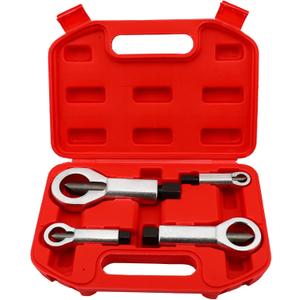 (4 Pack) Metal Nut Splitter Cracker,Heavy Duty Nut Splitter Broken Damaged Nut Removal Splitting Tools,Manual Pressure Nut Cracker Remover Extractor Tool,With portable storage box by FYIYI