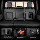 TAPTES Car Seat Covers Custom Fit for Chevy Silverado & for GMC Sierra 1500 with Rear Seat Storage Box 2025 2024 2023 2022 2021 2020 2019, Full Set Leather Waterproof Trucks Pickup (Dark Black)